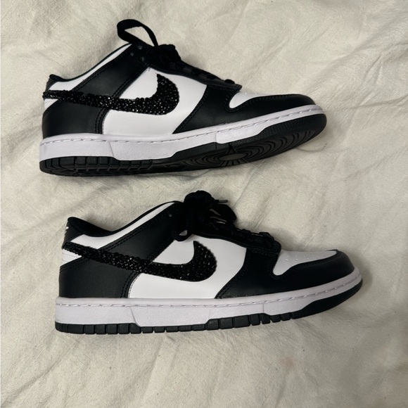 Rhinestone Black Nike Dunks